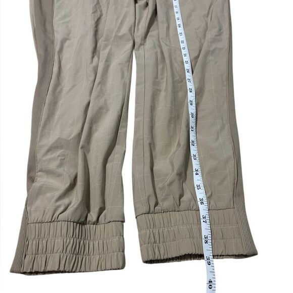 Athleta Taupe Brooklyn Textured Jogger Windowpane Plaid • Size 16 - Picture 4 of 7
